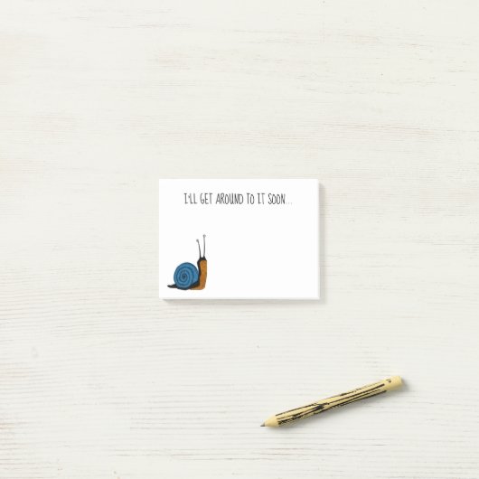 Post-it® Notes collantes pour un escargot brillant (Sur un bureau)