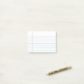 Post-it® Notes collantes rayées personnalisables de papier (Sur un bureau)