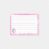 Post-it® Notes collantes rose pingouin mignon - 4"x3" (Devant)