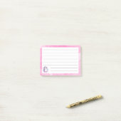 Post-it® Notes collantes rose pingouin mignon - 4"x3" (Sur un bureau)
