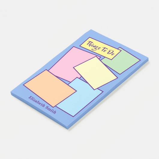 Post-it® Notes collantes simples Couleurs pastel papier (Incliné)