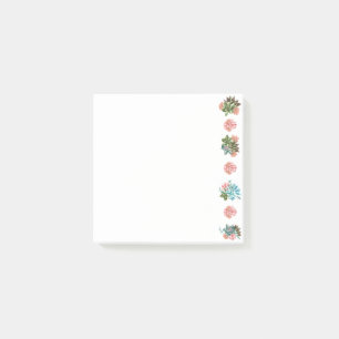 Post-It Notes Colorés de Plantes Succulentes