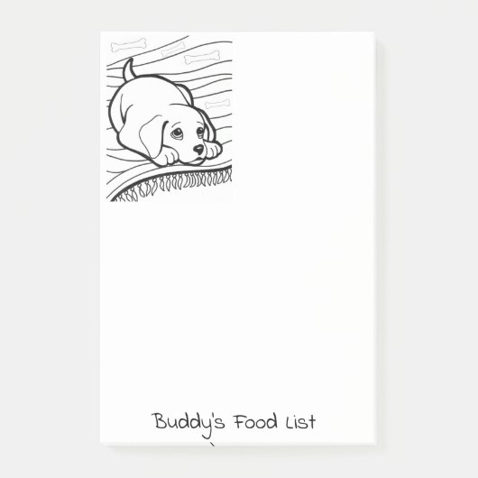 Post-it Notes Coloriage Chien (Devant)