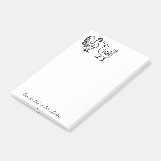 Post-it Notes Coloriage Coqs (Incliné)
