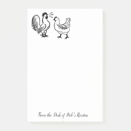 Post-it Notes Coloriage Coqs (Devant)