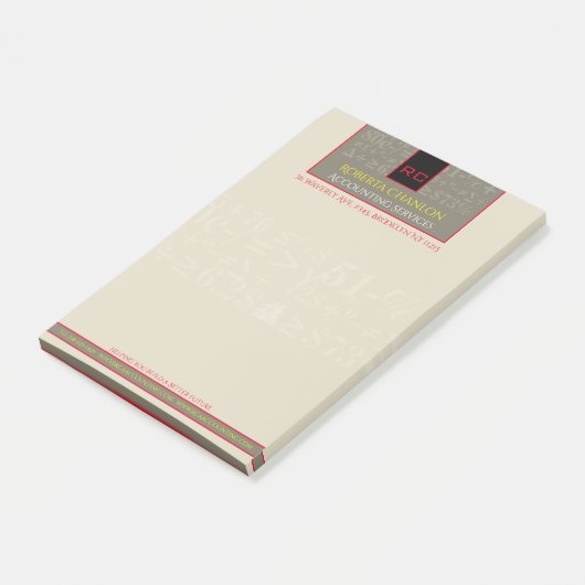 Post-it® Notes comptables monogrammes (Incliné)