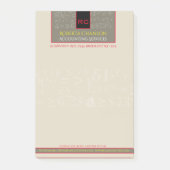 Post-it® Notes comptables monogrammes (Devant)