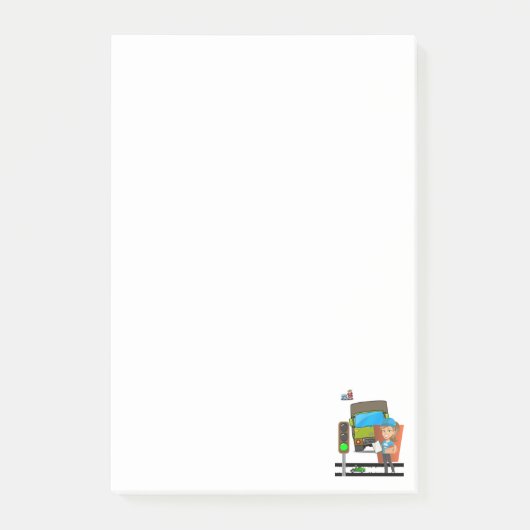 Post-it® Notes Conductrice de Camion Féminin (Devant)