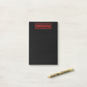 Post-it Notes confidentiels noirs (Sur un bureau)