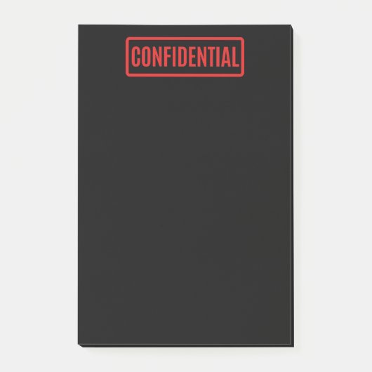 Post-it Notes confidentiels noirs (Devant)