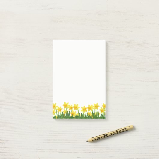 Post-it-Notes-Daffodils Post-it® Notes (Op bureau)