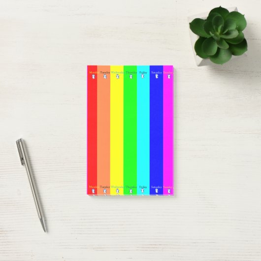 Post-it Notes Dagen van de Week Streep Pinguïn (Kantoor)