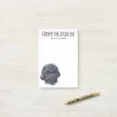 Post-it® Notes d'amour de caniche (Sur un bureau)