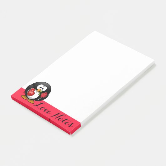 Post-it® Notes d'amour de pingouin post-it (Incliné)