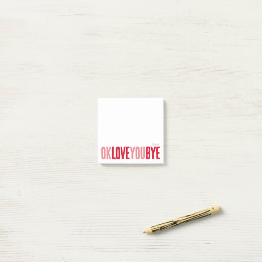 Post-it® Notes d'amour romantique sucré Notes en rouge rose (Sur un bureau)