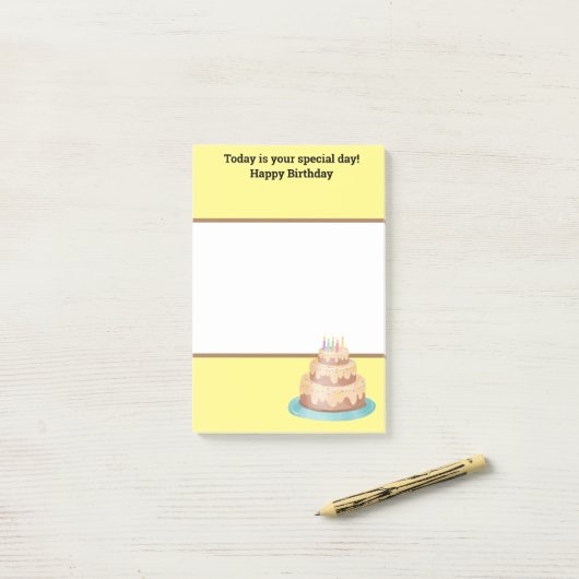 Post-it® Notes d'anniversaire, Notes postales (Sur un bureau)