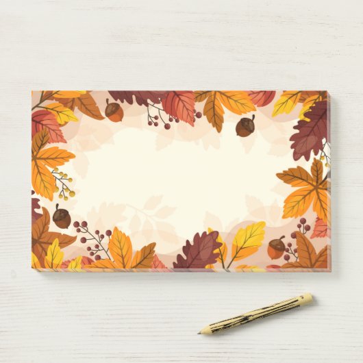 Post-it® Notes d'après automne (Sur un bureau)