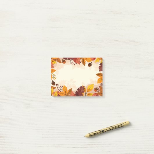Post-it® Notes d'après automne (Sur un bureau)
