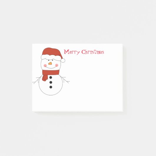 Post-it® Notes d'après-midi de Noël Snowman (Devant)