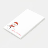 Post-it® Notes d'après-midi de Noël Snowman (Incliné)