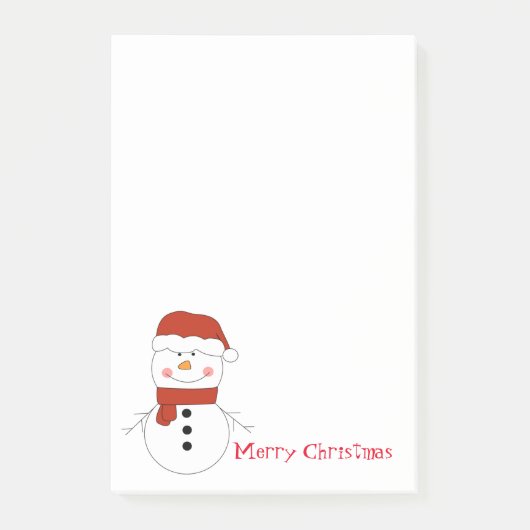 Post-it® Notes d'après-midi de Noël Snowman (Devant)