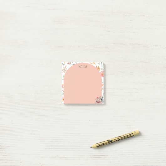 Post-it® Notes d'arc Whimsy Bloom (Sur un bureau)