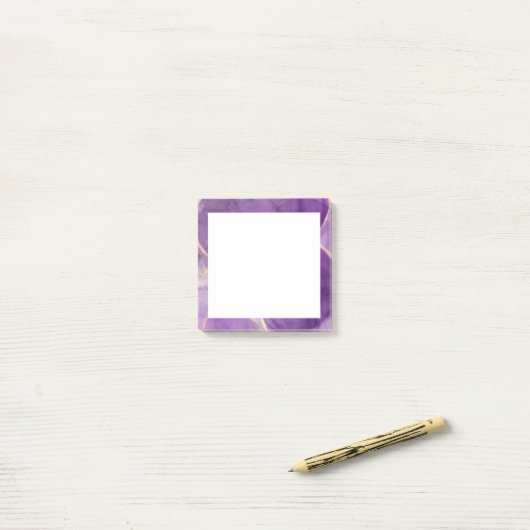 Post-it® Notes d'art sur l'encre d'alcool moderne violet (Sur un bureau)
