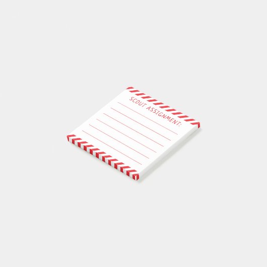 Post-it® Notes d'auto-affectation Elf Scout Père Noël (Incliné)