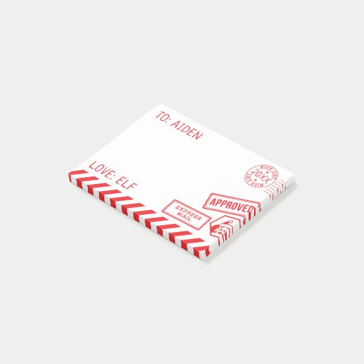 Post-it® Notes d'auto-publication Père Noël (Incliné)