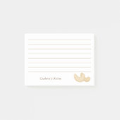 Post-it® Notes d'autocollants Cashew (Devant)