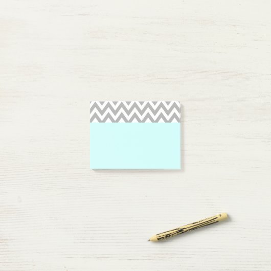 Post-it® Notes de Aqua Grey (Sur un bureau)