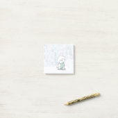 Post-it® Notes de Bichon d'hiver KiniArt (Sur un bureau)