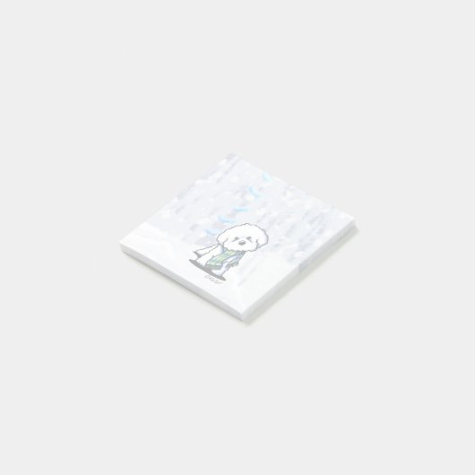 Post-it® Notes de Bichon d'hiver KiniArt (Incliné)