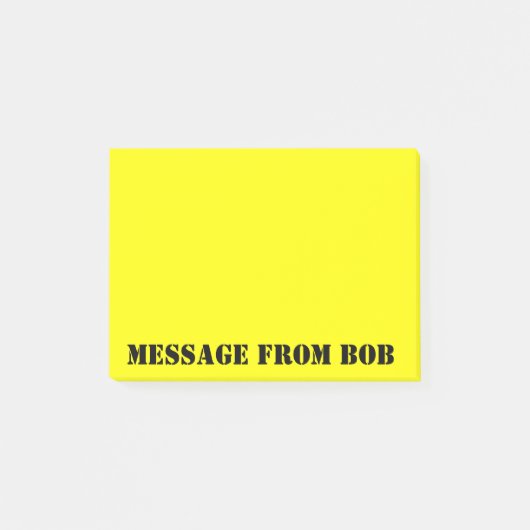 Post-it® Notes de Bob Dayglow Yellow (Devant)