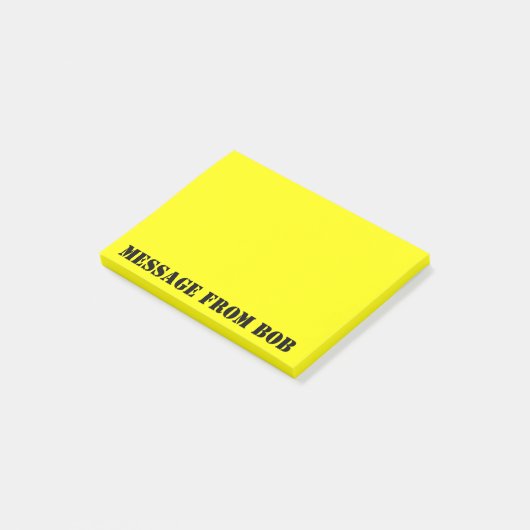 Post-it® Notes de Bob Dayglow Yellow (Incliné)
