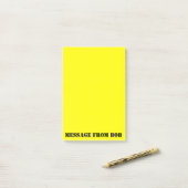 Post-it® Notes de Bob Dayglow Yellow (Sur un bureau)