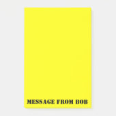 Post-it® Notes de Bob Dayglow Yellow (Devant)