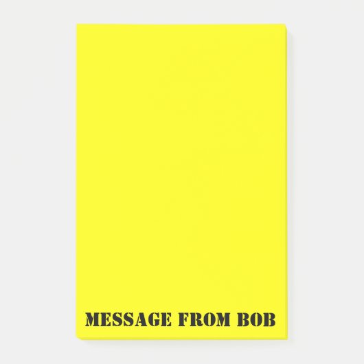 Post-it® Notes de Bob Dayglow Yellow (Devant)