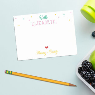 Post-it® Notes de boîte à lunch pour fille personnalisée