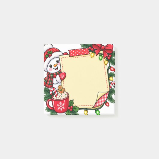 Post-it® Notes de bonhomme de neige (Devant)