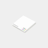 Post-it® Notes de bureau avec texte de logo marqué exemple  (Incliné)