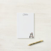 Post-it® Notes de chat d'hiver cosy (Sur un bureau)