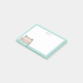 Post-it® Notes de chat floral personnalisées (Incliné)