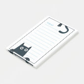 Post-It Notes de chat noir drôle (Incliné)