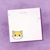 Post-it® Notes de chats mignonnes avec nom personnalisé