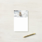 Post-it® Notes de chien Westie blanc dans la neige (Sur un bureau)