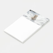 Post-it® Notes de chien Westie blanc dans la neige (Incliné)