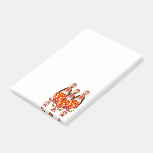 Post-it® Notes de cirque de clown (Incliné)