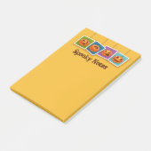 Post-It Notes de citrouille d'Halloween (Incliné)