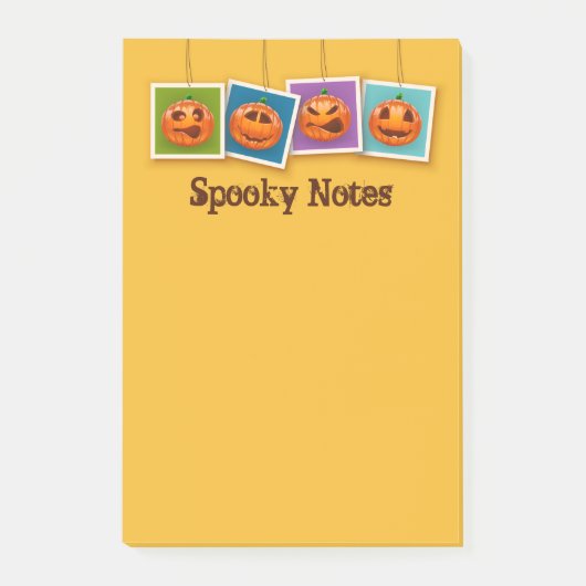 Post-It Notes de citrouille d'Halloween (Devant)